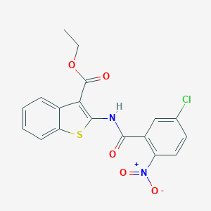 Ethyl 2-[(5-chloro-2-nitrobenzoyl)amino]-1-benzothiophene-3-carboxylate