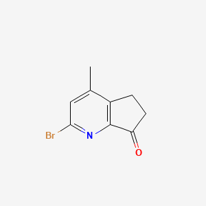 molecular formula C9H8BrNO B3293097 2-Bromo-4-methyl-5,6-dihydro-7H-cyclopenta[b]pyridin-7-one CAS No. 884492-71-1