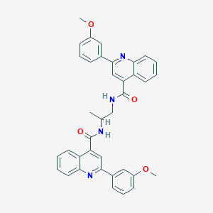 molecular formula C37H32N4O4 B329310 2-(3-methoxyphenyl)-N-[2-({[2-(3-methoxyphenyl)-4-quinolinyl]carbonyl}amino)-1-methylethyl]-4-quinolinecarboxamide 