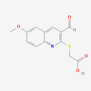 [(3-Formyl-6-methoxyquinolin-2-yl)thio]acetic acid