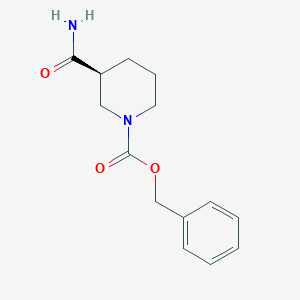 molecular formula C14H18N2O3 B3293129 (S)-3-Carbamoyl-piperidine-1-carboxylic acid benzyl ester CAS No. 88466-75-5