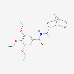 molecular formula C22H33NO4 B329315 N-(1-bicyclo[2.2.1]hept-2-ylethyl)-3,4,5-triethoxybenzamide 