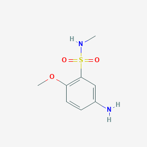 molecular formula C8H12N2O3S B3293155 5-amino-2-methoxy-N-methylbenzene-1-sulfonamide CAS No. 88508-45-6