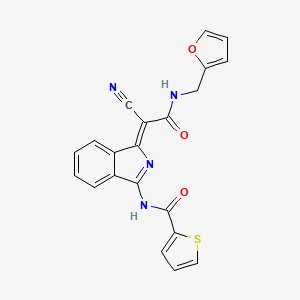molecular formula C21H14N4O3S B3293186 N-[(3Z)-3-[1-cyano-2-(furan-2-ylmethylamino)-2-oxoethylidene]isoindol-1-yl]thiophene-2-carboxamide CAS No. 885181-35-1