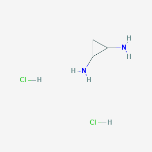 molecular formula C3H10Cl2N2 B3293196 Cyclopropane-1,2-diamine dihydrochloride CAS No. 88526-29-8