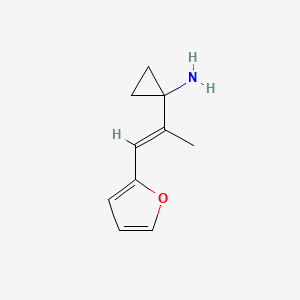 molecular formula C10H13NO B3293225 (E)-1-(1-(Furan-2-YL)prop-1-EN-2-YL)cyclopropanamine CAS No. 885268-29-1