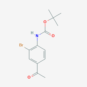 molecular formula C13H16BrNO3 B3293237 tert-Butyl (4-acetyl-2-bromophenyl)carbamate CAS No. 885269-93-2