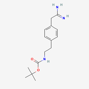 molecular formula C15H23N3O2 B3293242 tert-Butyl 4-(2-amino-2-iminoethyl)phenethylcarbamate CAS No. 885269-98-7