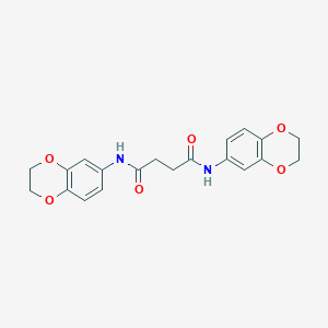 molecular formula C20H20N2O6 B329326 N,N'-di(2,3-dihydro-1,4-benzodioxin-6-yl)butanediamide 