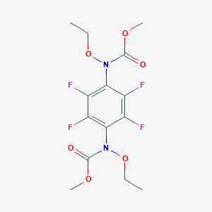 molecular formula C14H16F4N2O6 B329328 methyl N-ethoxy-N-[4-[ethoxy(methoxycarbonyl)amino]-2,3,5,6-tetrafluorophenyl]carbamate CAS No. 5754-82-5