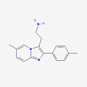 molecular formula C17H19N3 B3293289 2-(6-Methyl-2-P-tolyl-imidazo[1,2-A]pyridin-3-YL)-ethylamine CAS No. 885272-78-6