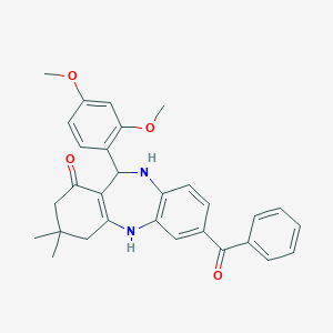 7-benzoyl-11-(2,4-dimethoxyphenyl)-3,3-dimethyl-2,3,4,5,10,11-hexahydro-1H-dibenzo[b,e][1,4]diazepin-1-one