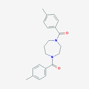 molecular formula C21H24N2O2 B329334 1,4-Bis(4-methylbenzoyl)-1,4-diazepane 