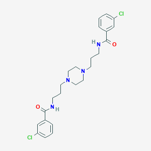 molecular formula C24H30Cl2N4O2 B329336 3-chloro-N-[3-(4-{3-[(3-chlorobenzoyl)amino]propyl}-1-piperazinyl)propyl]benzamide 