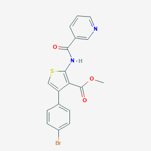 molecular formula C18H13BrN2O3S B329340 Methyl 4-(4-bromophenyl)-2-[(3-pyridylcarbonyl)amino]-3-thiophenecarboxylate 