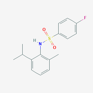 molecular formula C16H18FNO2S B329342 4-fluoro-N-(2-isopropyl-6-methylphenyl)benzenesulfonamide 
