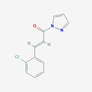 molecular formula C12H9ClN2O B329345 1-[3-(2-chlorophenyl)acryloyl]-1H-pyrazole 