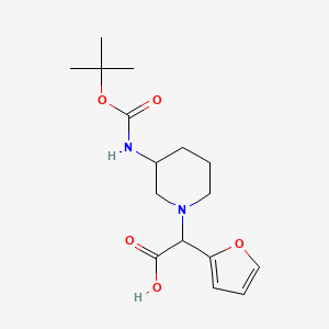 B3293452 (3-Boc-amino-piperidin-1-YL)-furan-2-YL-acetic acid CAS No. 885276-61-9