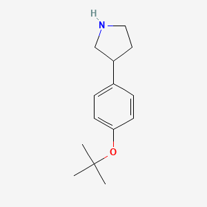 molecular formula C14H21NO B3293464 3-(4-Tert-butoxy-phenyl)-pyrrolidine CAS No. 885277-97-4