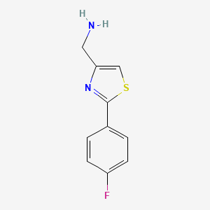 B3293482 (2-(4-Fluorophenyl)thiazol-4-yl)methanamine CAS No. 885280-17-1