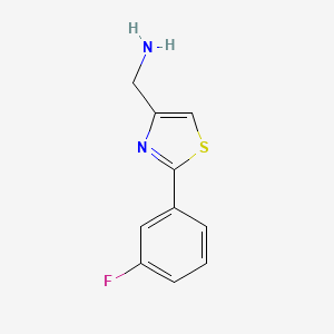 molecular formula C10H9FN2S B3293492 (2-(3-Fluorophenyl)thiazol-4-yl)methanamine CAS No. 885280-31-9
