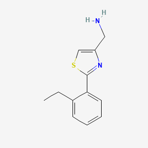 molecular formula C12H14N2S B3293494 (2-(2-Ethylphenyl)thiazol-4-YL)methanamine CAS No. 885280-84-2