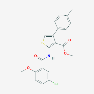 Methyl 2-[(5-chloro-2-methoxybenzoyl)amino]-4-(4-methylphenyl)-3-thiophenecarboxylate