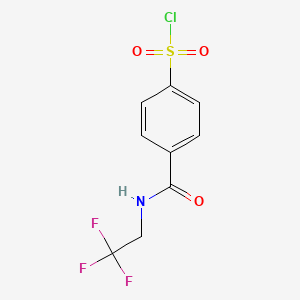 molecular formula C9H7ClF3NO3S B3293509 4-[{[(2,2,2-三氟乙基)氨基]羰基}苯磺酰氯 CAS No. 885460-85-5