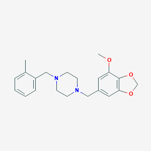 1-(7-Methoxy-benzo[1,3]dioxol-5-ylmethyl)-4-(2-methyl-benzyl)-piperazine