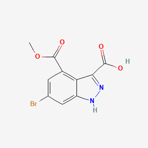 molecular formula C10H7BrN2O4 B3293558 6-Bromo-4-methoxycarbonyl-1H-indazole-3-carboxylic acid CAS No. 885518-65-0