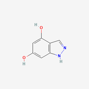 molecular formula C7H6N2O2 B3293559 4,6-Dihydroxy-1H-indazole CAS No. 885518-73-0