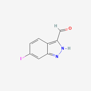 molecular formula C8H5IN2O B3293561 6-iodo-1H-indazole-3-carbaldehyde CAS No. 885518-80-9