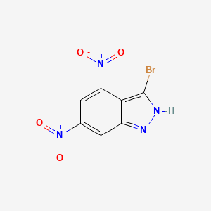 molecular formula C7H3BrN4O4 B3293573 3-Bromo-4,6-dinitro (1H)indazole CAS No. 885519-53-9