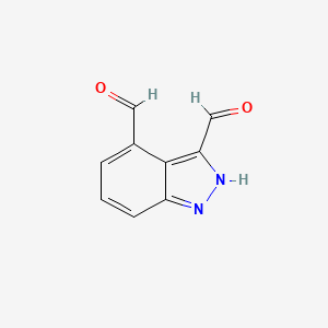 molecular formula C9H6N2O2 B3293575 1H-Indazole-3,4-dicarboxaldehyde CAS No. 885519-81-3