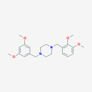 molecular formula C22H30N2O4 B329358 1-(3,5-Dimethoxy-benzyl)-4-(2,3-dimethoxy-benzyl)-piperazine 