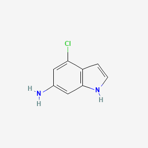 molecular formula C8H7ClN2 B3293604 4-Chloro-1H-indol-6-amine CAS No. 885520-22-9