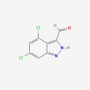 molecular formula C8H4Cl2N2O B3293605 4,6-Dichloro-1H-indazole-3-carbaldehyde CAS No. 885520-61-6