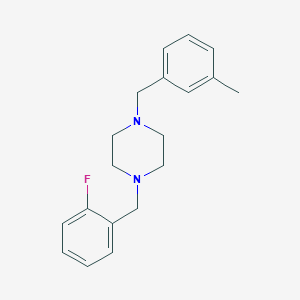 molecular formula C19H23FN2 B329361 1-(2-Fluorobenzyl)-4-(3-methylbenzyl)piperazine 