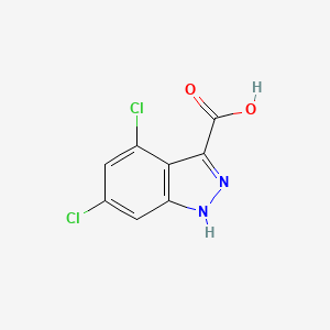molecular formula C8H4Cl2N2O2 B3293610 4,6-dichloro-1H-indazole-3-carboxylic acid CAS No. 885520-64-9