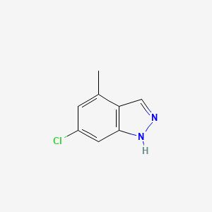 molecular formula C8H7ClN2 B3293619 6-chloro-4-methyl-1H-indazole CAS No. 885520-87-6