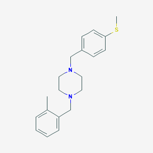 molecular formula C20H26N2S B329364 1-(2-Methylbenzyl)-4-[4-(methylsulfanyl)benzyl]piperazine 