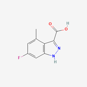 molecular formula C9H7FN2O2 B3293641 6-fluoro-4-methyl-1H-indazole-3-carboxylic acid CAS No. 885521-12-0