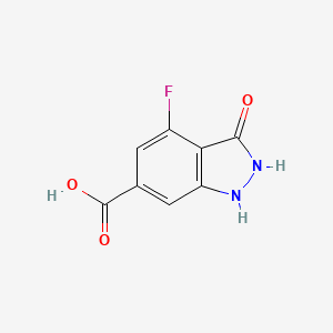 molecular formula C8H5FN2O3 B3293672 4-Fluoro-3-hydroxy-1H-indazole-6-carboxylic acid CAS No. 885521-57-3