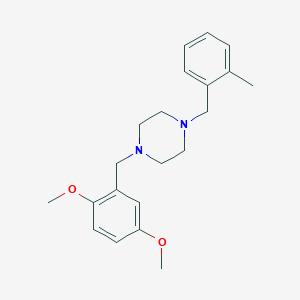 molecular formula C21H28N2O2 B329369 1-(2,5-Dimethoxy-benzyl)-4-(2-methyl-benzyl)-piperazine 