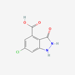 molecular formula C8H5ClN2O3 B3293711 6-Chloro-3-hydroxy-1H-indazole-4-carboxylic acid CAS No. 885522-15-6