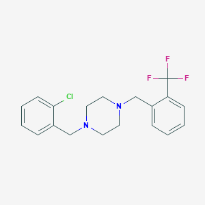 B329373 1-(2-Chlorobenzyl)-4-[2-(trifluoromethyl)benzyl]piperazine CAS No. 5867-44-7