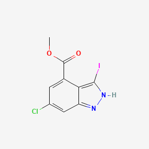 6-Chloro-3-iodo-4-indazolecarboxylic acid methyl ester