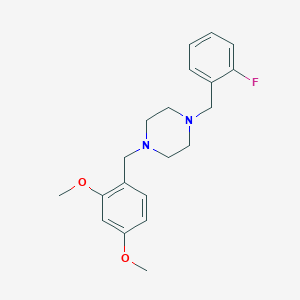 molecular formula C20H25FN2O2 B329374 1-(2,4-Dimethoxybenzyl)-4-(2-fluorobenzyl)piperazine 