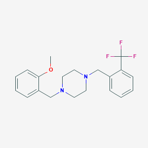 molecular formula C20H23F3N2O B329375 1-(2-Methoxybenzyl)-4-[2-(trifluoromethyl)benzyl]piperazine 