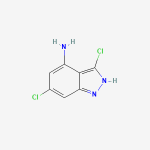 molecular formula C7H5Cl2N3 B3293764 4-Amino-3,6-dichloro (1H)indazole CAS No. 885522-72-5